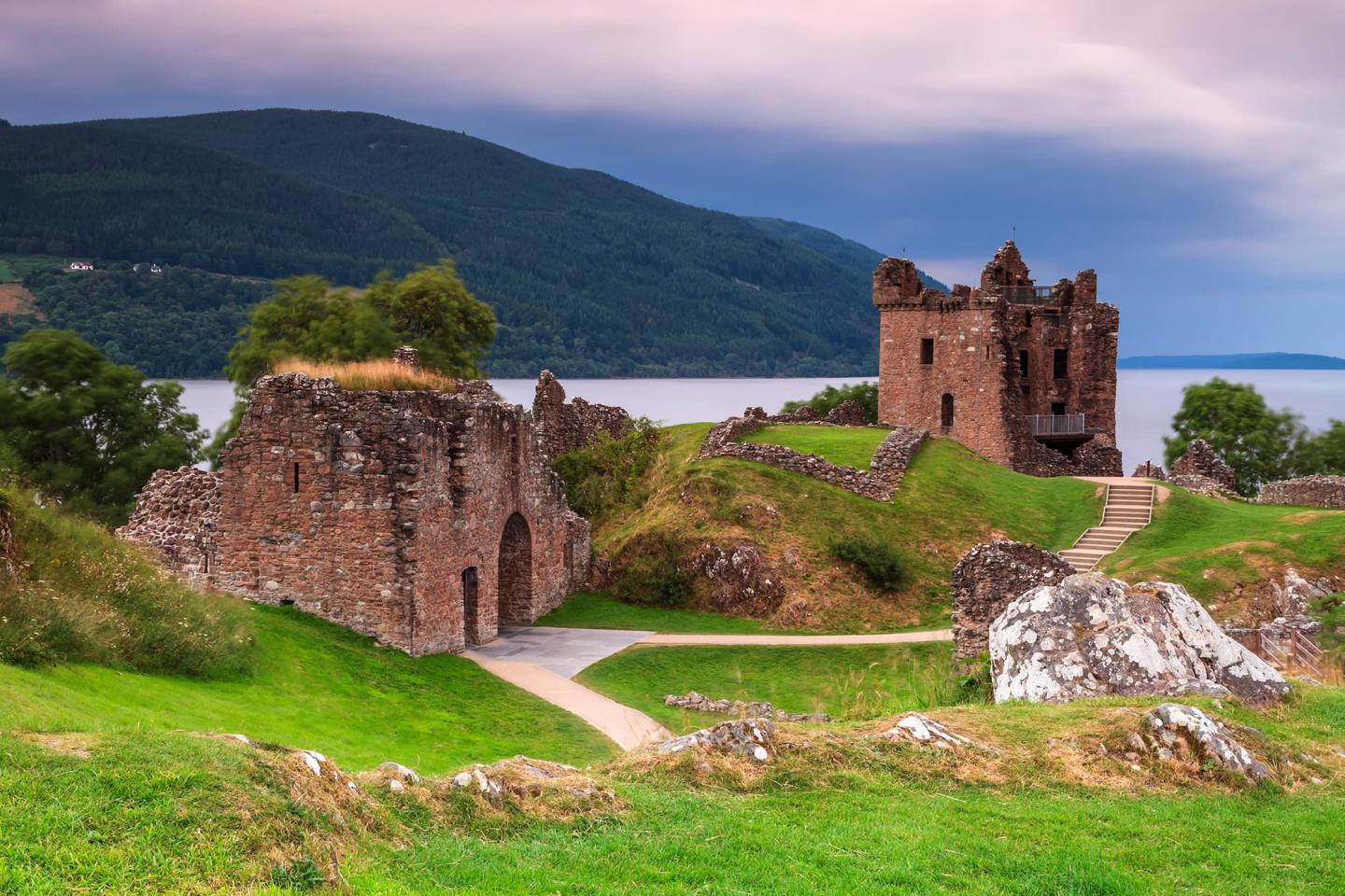 The Ruins of Urqurhart Castle At Loch Ness