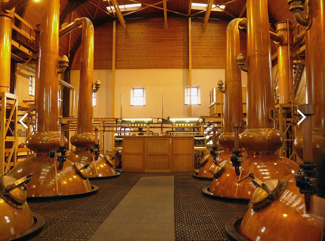 Copper Stills in Glenmorangie Distillery
